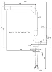 Reginox Yadkin Robinet de cuisine avec bec pivotant noir mat K1065K R31681