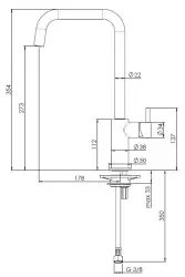 Reginox Leon Robinet de cuisine avec bec pivotant chromé K1070K R31612