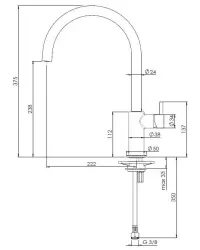 Reginox Levisa Robinet de cuisine avec bec pivotant chromé K1080K R31629