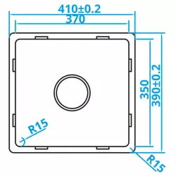 Caressi Basic Line évier en acier inoxydable 37x35  sous plan, à fleur de plan ou en surface CABL37R15 1208920569