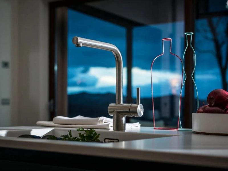 Franke Atlas Neo Robinet de cuisine bec pivotant Acier inoxydable115.0521.435