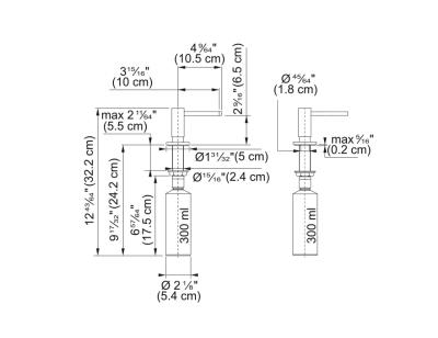 Franke Active Distributeur de savon encastrable chromé 119.0547.902