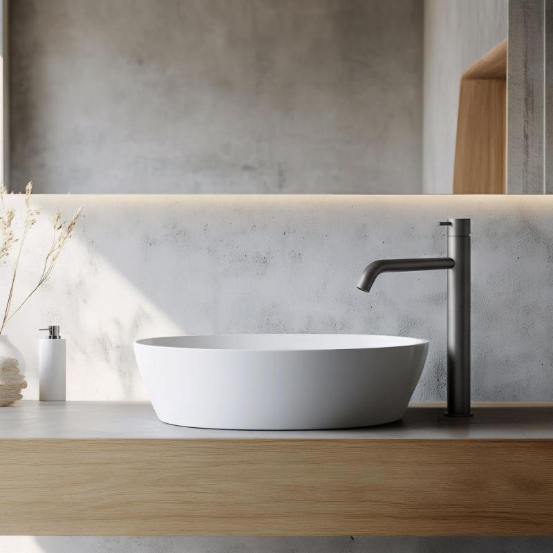 Waterevolution Flow mitigeur lavabo couleur gun metal T115GME