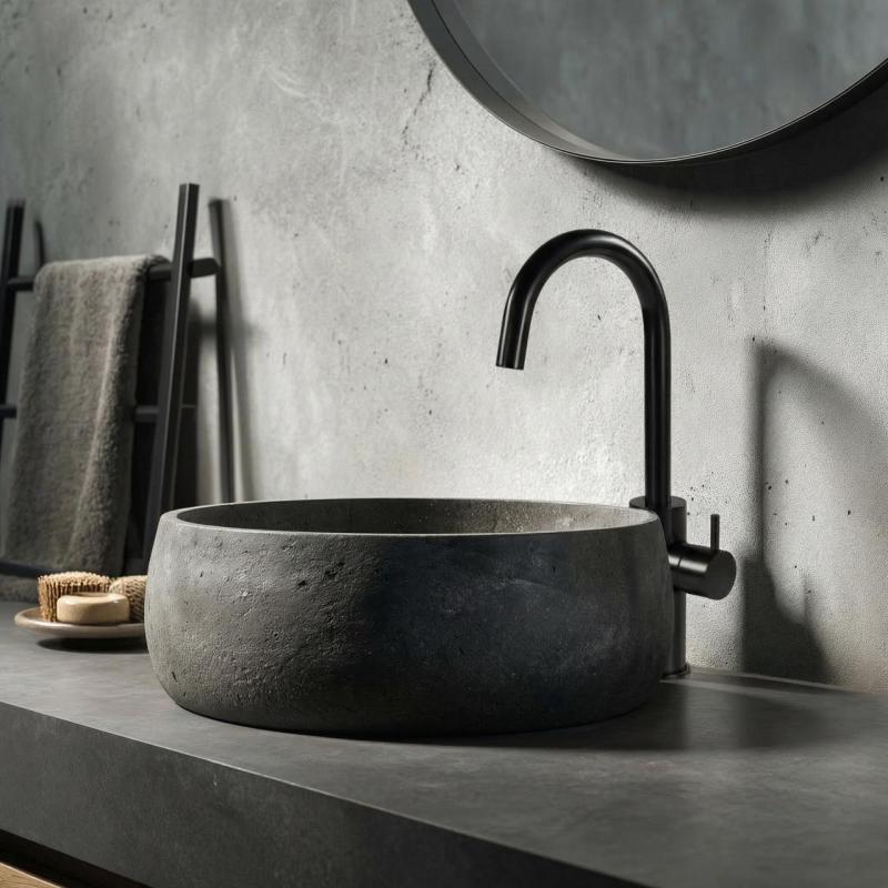 Waterevolution Flow Robinet lavabo  modèle haut noir mat T1121FPR