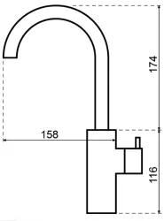 Waterevolution Flow Robinet lavabo modèle haut laiton brossé T1121FLE