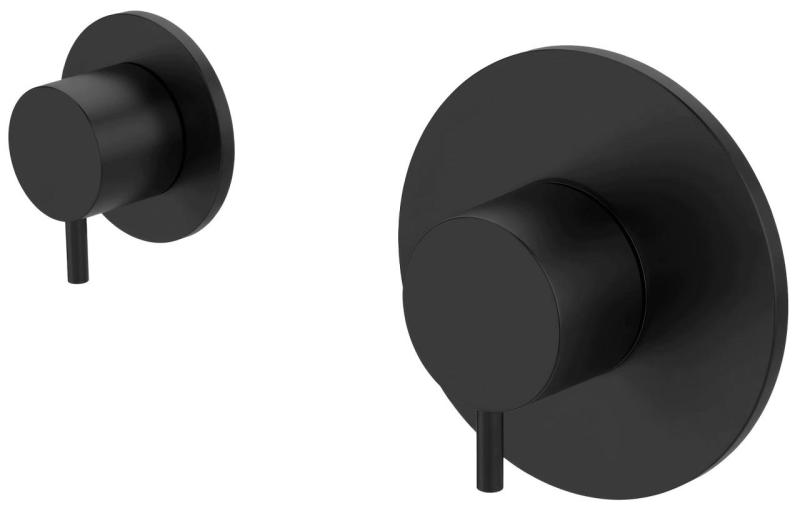 Waterevolution Flow mitigeur thermostatique de douche encastré avec 1 inverseur noir mat 1208920978