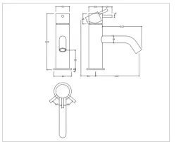 Waterevolution Flow robinet d'eau froide laiton brossé T1101ALE