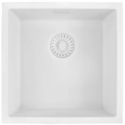 Caressi White Line blanc Evier en quartz 40cm à montage en surface ou sous plan CAGRPP40WH-TU 1208921340