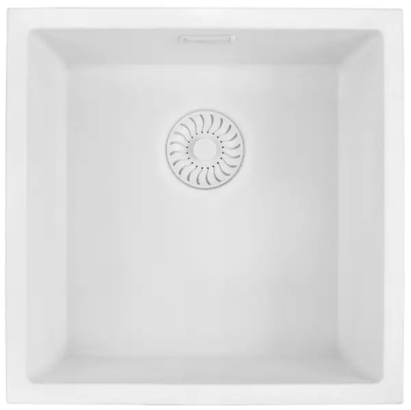 Caressi White Line blanc Evier en quartz 40cm à montage en surface ou sous plan CAGRPP40WH-TU 1208921340