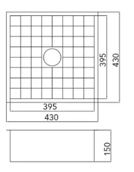 Caressi Cato évier sous plan 40cm CATO4040 1208921378