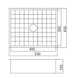 Caressi Cato évier en carreaux sous plan 50cm CATO5040 1208921379