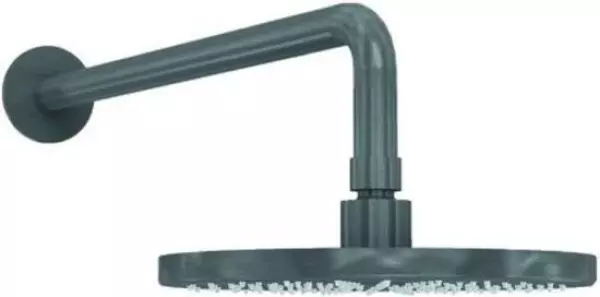 Waterevolution Flow Douche de tête 200mm avec raccord mural Gun Metal T1641GME