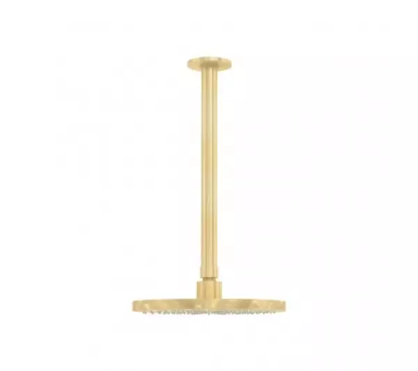 Waterevolution Flow Douche de tête 200mm avec raccordement au plafond Light Gold T1642WGE