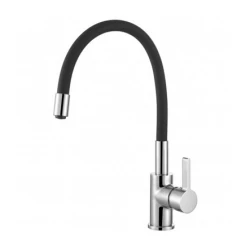 Demm Robinet de cuisine avec bec pivotant chrome/noir 1208947023