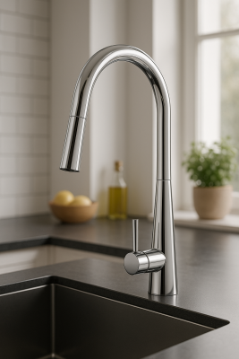 DEMM Robinet de cuisine avec bec extractible chrome 1208947332