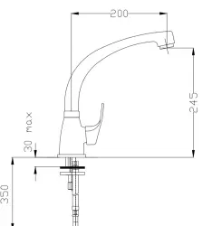 DEMM mitigeur de cuisine à levier unique avec bec pivotant chrome 1208947357