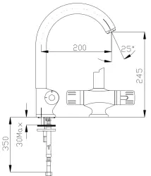 DEMM mitigeur thermostatique de cuisine avec bec pivotant chrome 1208947361