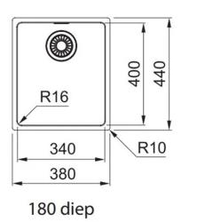 Franke Maris MRX 210.34 évier en acier inoxydable à fleur de plan et sous plan 1270568038