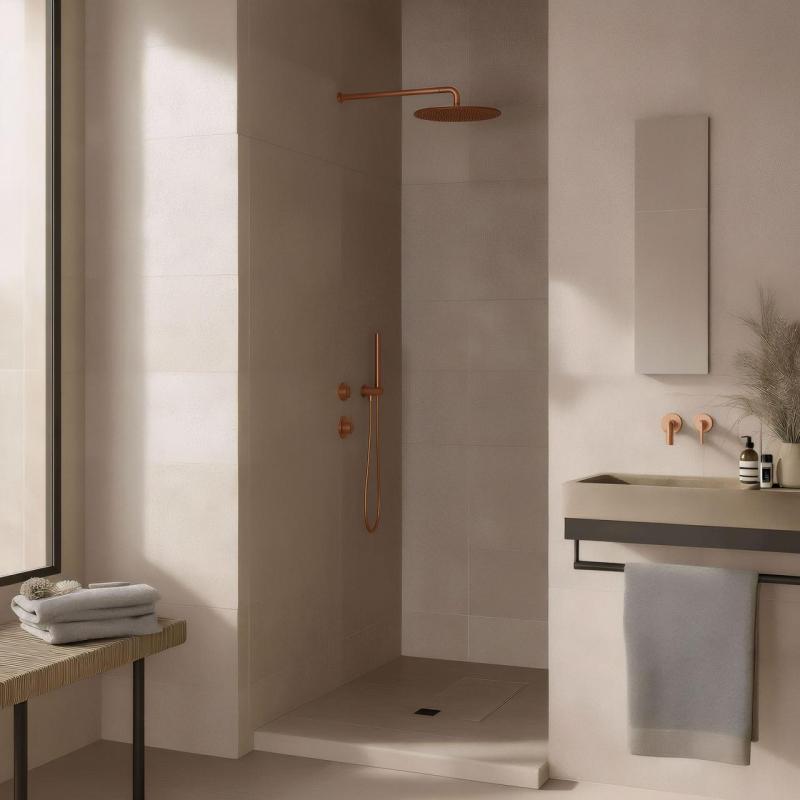 Thermostat de douche encastré Waterevolution Flow avec 1 mitigeur en cuivre