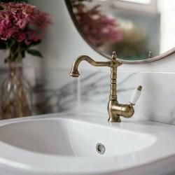 PB Mitigeur de lavabo nostalgique Vintage Bronze