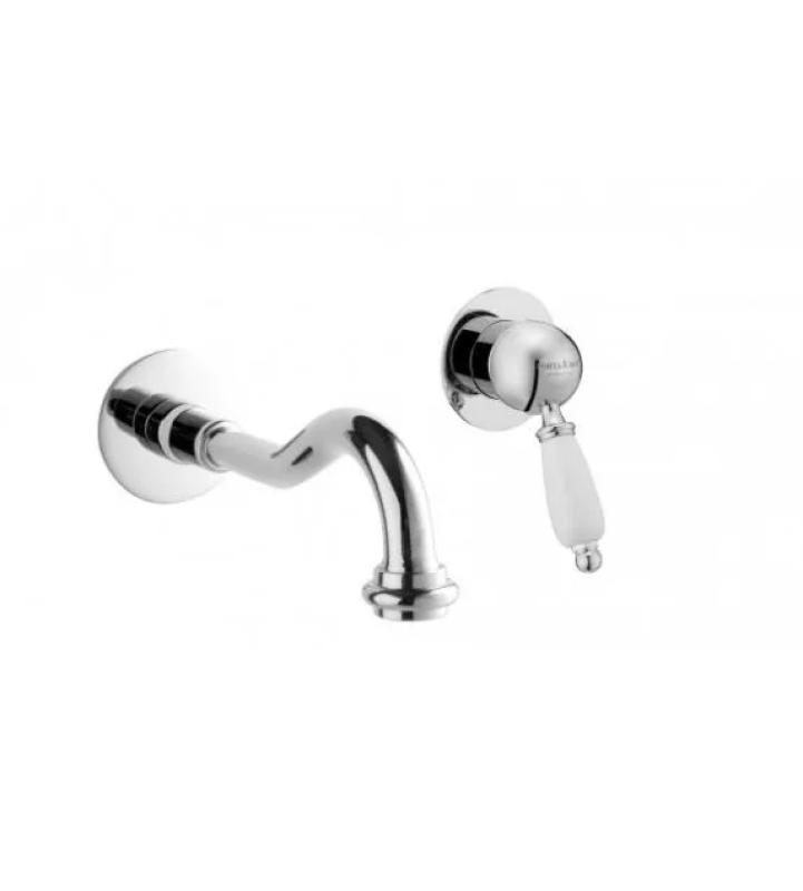 PB nostalgique mitigeur de lavabo encastré bec vintage 21cm chromé