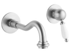 PB nostalgic mitigeur de lavabo encastrable Bec vintage 21cm inox