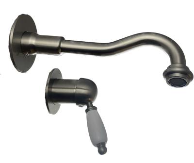 PB nostalgic mitigeur de lavabo encastrable Bec vintage 21cm inox