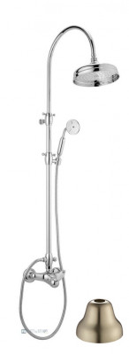 PB Ensemble de robinet de douche nostalgique avec douche à effet pluie en inox