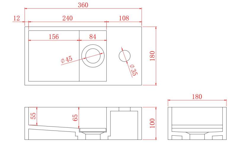 Solid-S Fontaine en solid surface L36 x P18 x H10 cm, noir mat, avec couvercle 1208953168