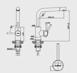 Reginox Somo robinet de cuisine en acier inoxydable bec pivotant entièrement en acier inoxydable brossé R34569