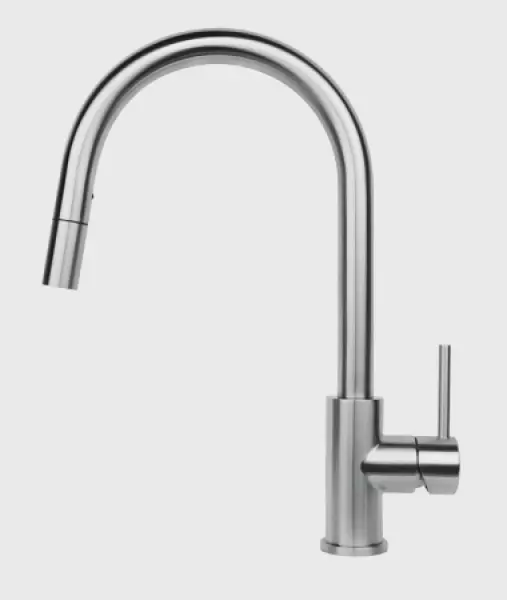 Reginox Huron inox haut robinet de cuisine extractible bec pivotant entièrement inox brossé R34576