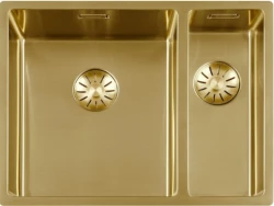 Lorreine 3415SP Gold SuperPlug en acier inoxydable un évier et demi 3415cm or montage par dessus par dessous ou montage affleurant 1208953417