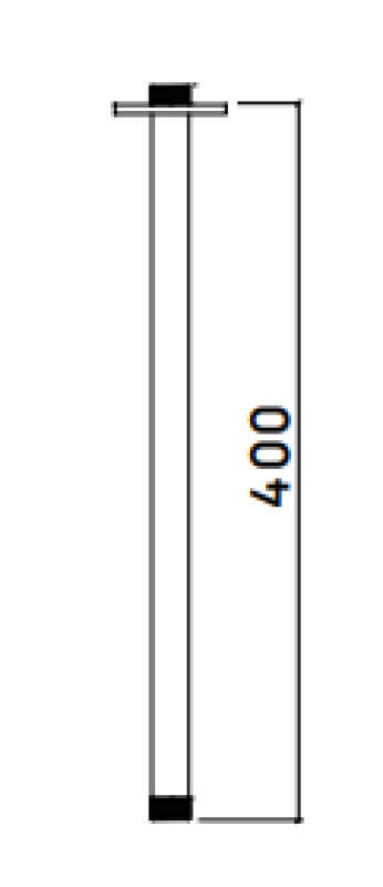 Waterevolution support de douche pour plafond 40cm inox T164540IE