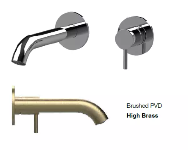 SB Mitigeur de lavabo encastré rond en laiton satiné PVD 162mm