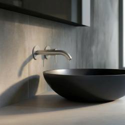 SB Round 316 Mitigeur de lavabo encastré en inox 132mm