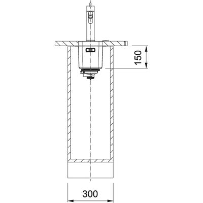 Franke Mythos MYX 110.16 petit évier en inox 16x40cm sous plan 122.0638.196