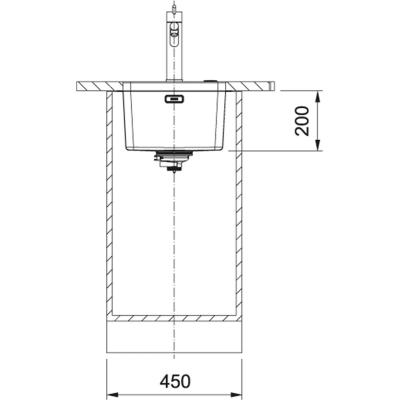 Franke Mythos MYX 110.34 évier en inox 34x40cm sous plan 122.0638.197