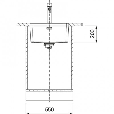 Franke Mythos MYX 110.45 évier en inox 45x40cm sous plan 122.0626.396