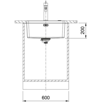 Franke Mythos MYX 110.50 évier inox 50x40cm sous plan 122.0626.397