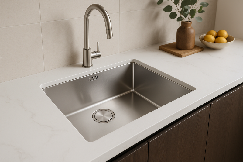 Franke Mythos MYX 110.50 évier inox 50x40cm sous plan 122.0626.397