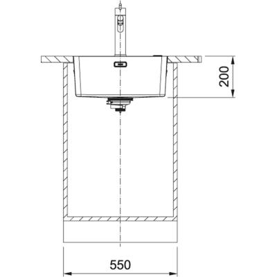 Franke Mythos MYX 210.45 évier en inox 45x40cm pour montage à fleur de plan de travail 127.0626.414