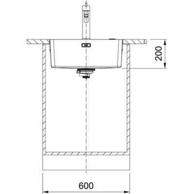 Franke Mythos MYX 210.50 évier en inox 50x40cm pour montage à fleur de plan de travail 127.0626.415