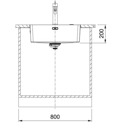 Franke Mythos MYX 210.55 évier en inox 55x40cm pour montage à fleur de plan de travail 127.0626.418