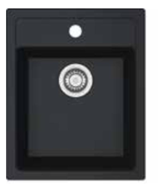 Franke Sirius 2 S2D 610.40 évier en plastique noir 43x53cm avec trou de robinet 114.0568.053
