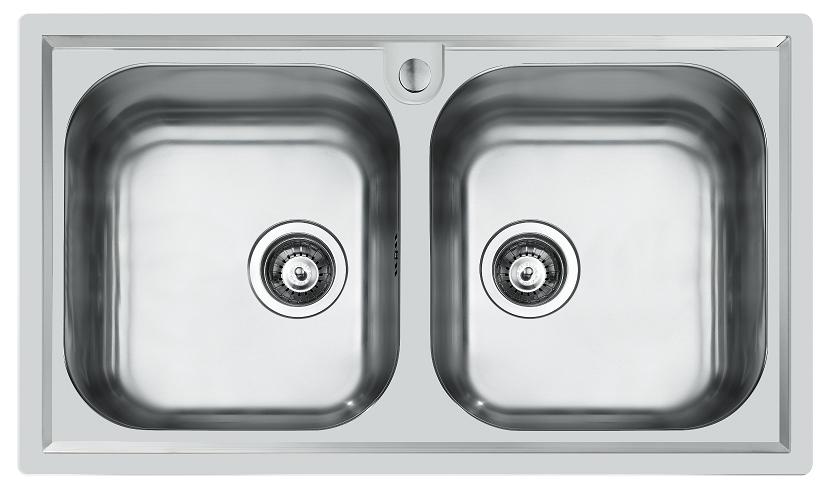 Foster Marine Inox 316 Évier Double 86x50 cm Encastré 1208953745