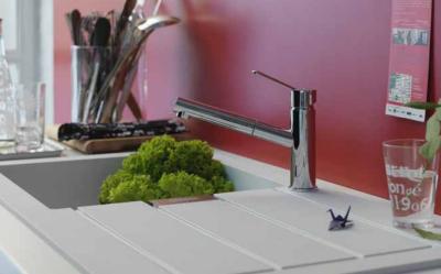 Franke Sirius 2 S2D 651 en plastique noir 1,5 évier à une cuve et demie avec égouttoir en surface 100x50 143.0634.554