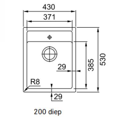 Franke Sirius 2 S2D 610.40 évier en plastique blanc 43x53cm en saillie avec trou de robinet 114.0568.054
