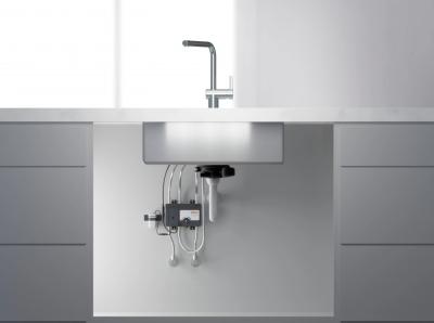 Franke Capteur en inox brossé Robinet de cuisine Atlas Neo avec bec extractible en inox 115.0625.523