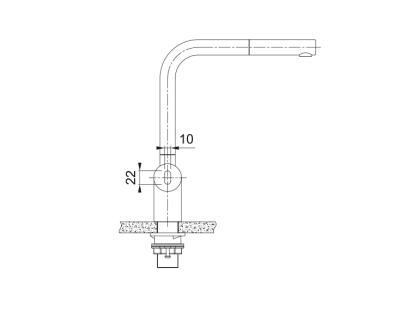 Franke Capteur en inox brossé Robinet de cuisine Atlas Neo avec bec extractible en inox 115.0625.523