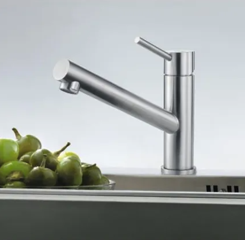 Franke Orbit robinet de cuisine bas en inox massif avec bec pivotant en inox 115.0569.290